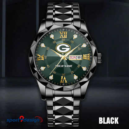 GBP - American Football Luxury Hand Watch All Team Custom Any Name Gift For Fan - Limited Edition