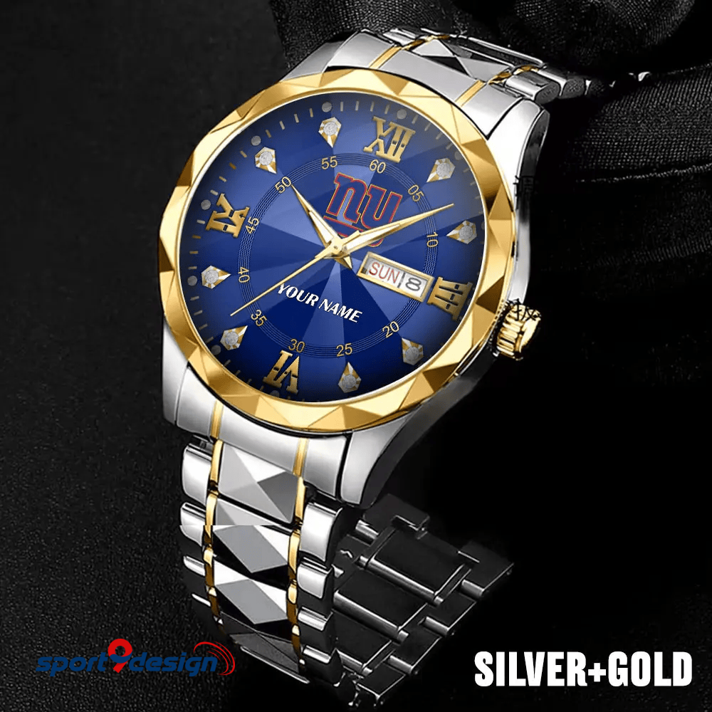 NYG - American Football Luxury Hand Watch All Team Custom Any Name Gift For Fan - Limited Edition