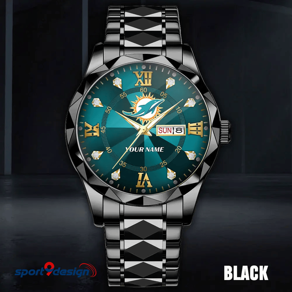MD - American Football Luxury Hand Watch All Team Custom Any Name Gift For Fan - Limited Edition