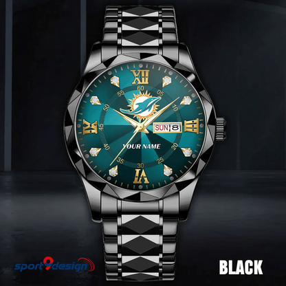 MD - American Football Luxury Hand Watch All Team Custom Any Name Gift For Fan - Limited Edition
