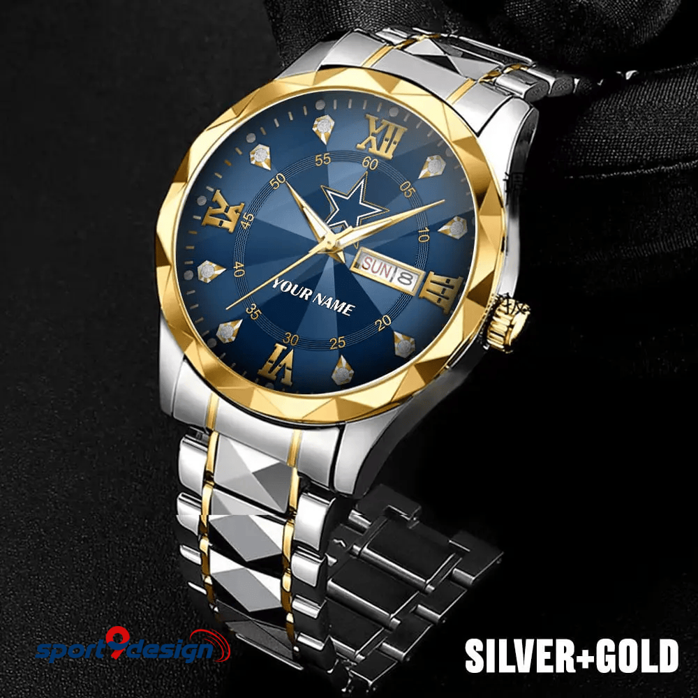 DC - American Football Luxury Hand Watch All Team Custom Any Name Gift For Fan - Limited Edition