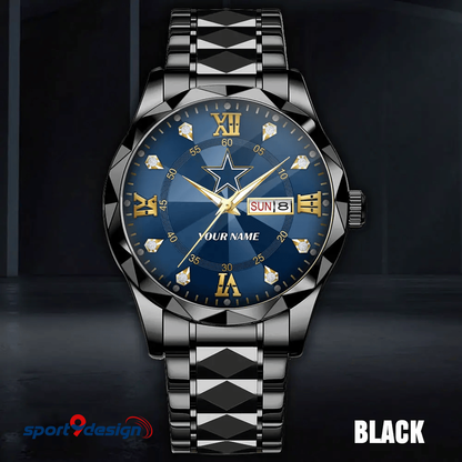 DC - American Football Luxury Hand Watch All Team Custom Any Name Gift For Fan - Limited Edition
