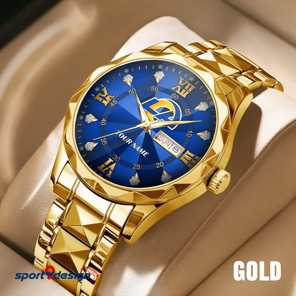 LAR - American Football Luxury Hand Watch All Team Custom Any Name Gift For Fan - Limited Edition