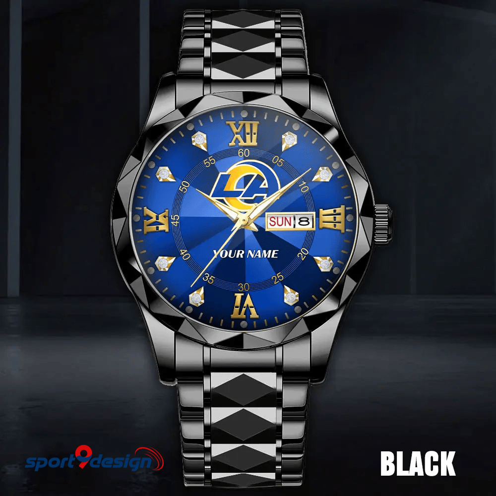 LAR - American Football Luxury Hand Watch All Team Custom Any Name Gift For Fan - Limited Edition