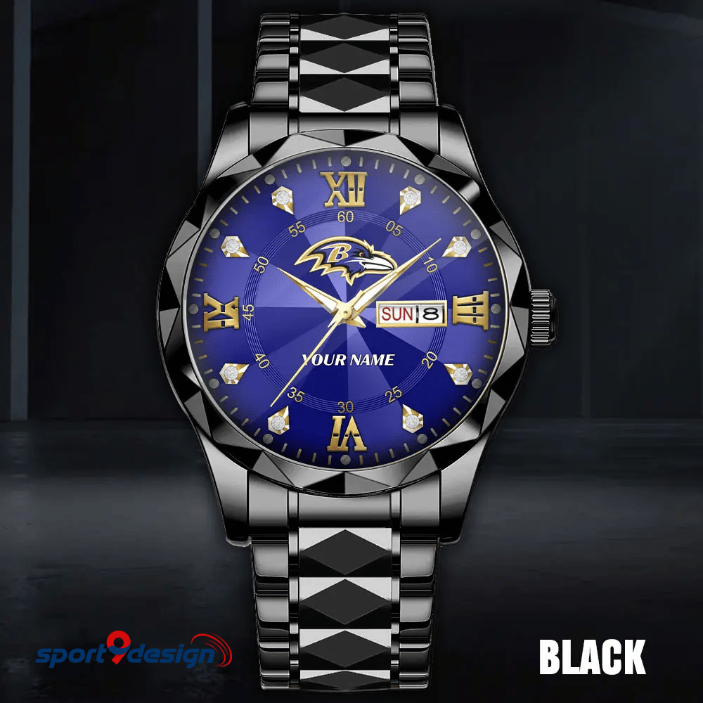 BAL - American Football Luxury Hand Watch All Team Custom Any Name Gift For Fan - Limited Edition