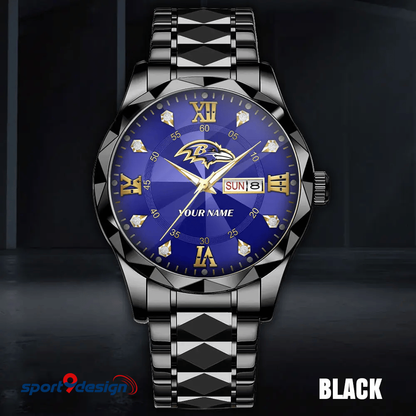 BAL - American Football Luxury Hand Watch All Team Custom Any Name Gift For Fan - Limited Edition