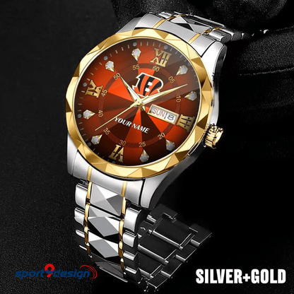 CB - American Football Luxury Hand Watch All Team Custom Any Name Gift For Fan - Limited Edition