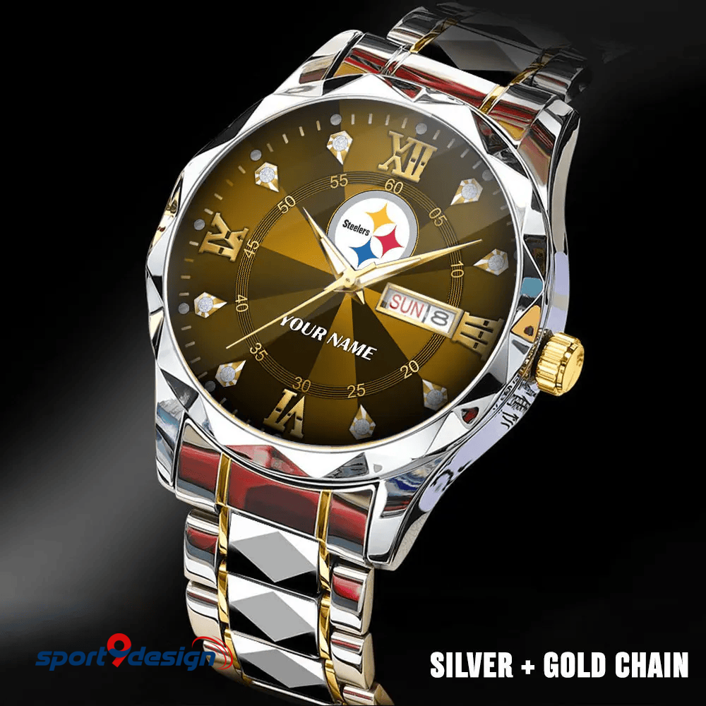 PS - American Football Luxury Hand Watch All Team Custom Any Name Gift For Fan - Limited Edition