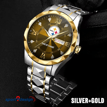 PS - American Football Luxury Hand Watch All Team Custom Any Name Gift For Fan - Limited Edition