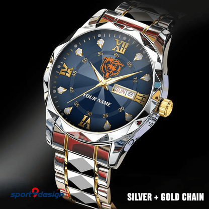CB - American Football Luxury Hand Watch All Team Custom Any Name Gift For Fan - Limited Edition