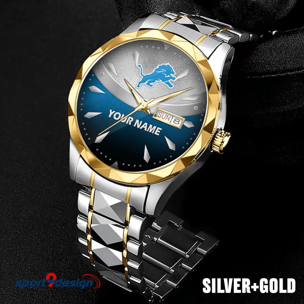 DET - American Football Luxury Hand Watch Custom Any Name Gifts For Fan-Limitted Edition