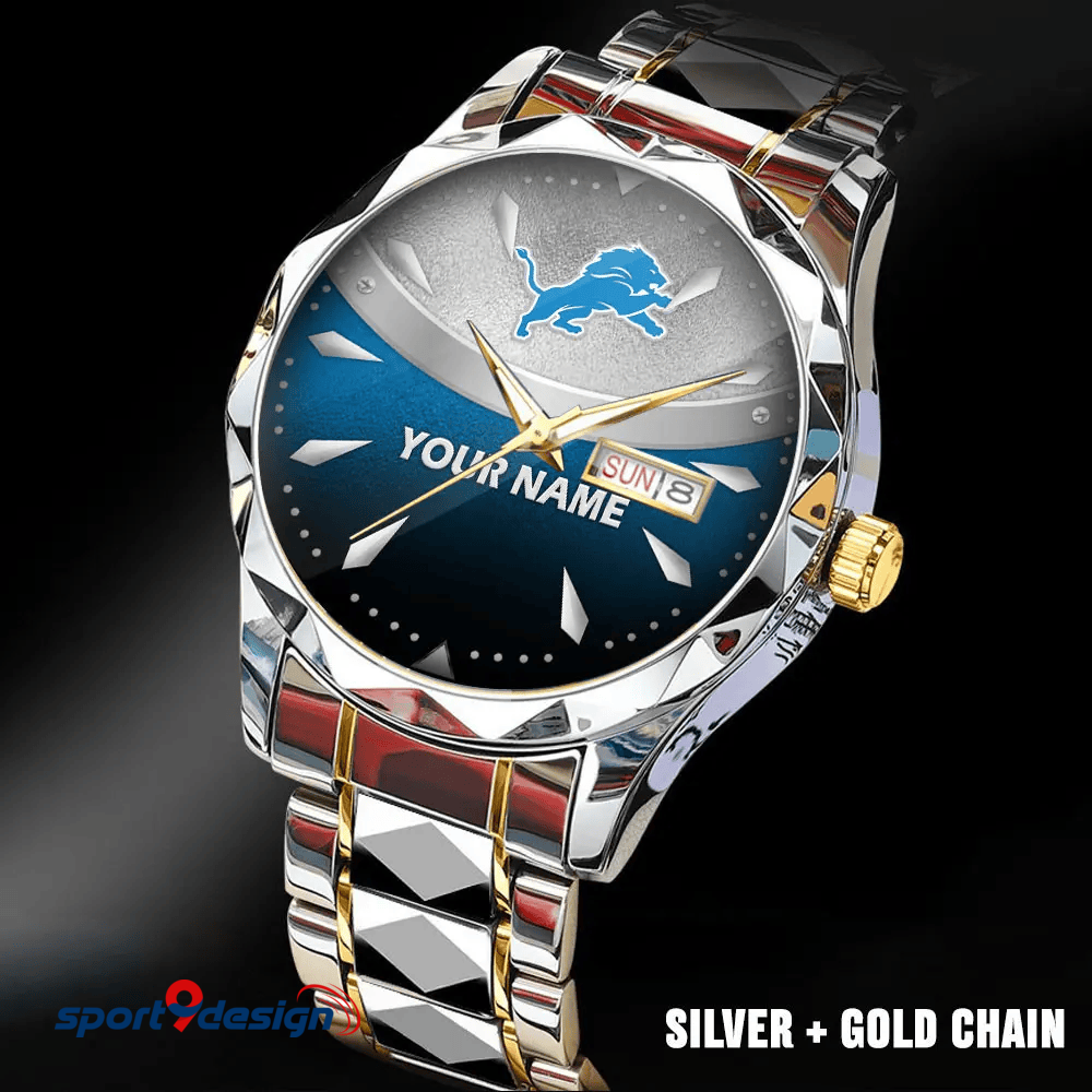 DET - American Football Luxury Hand Watch Custom Any Name Gifts For Fan-Limitted Edition