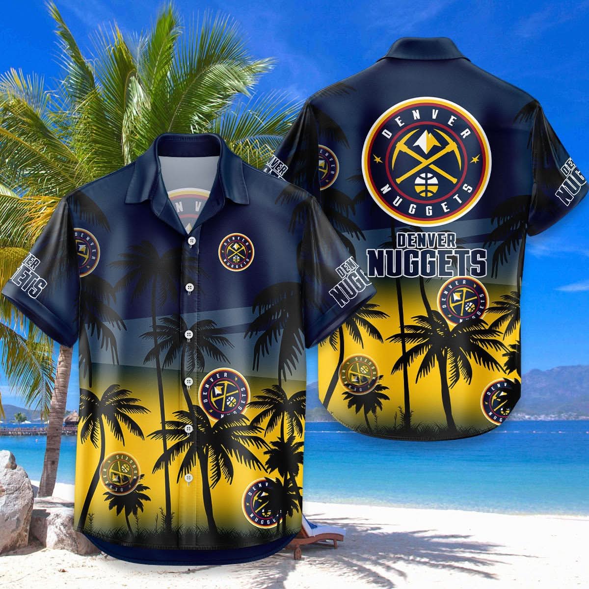Denver Nuggets Hawaiian Shirt Coconut Tree