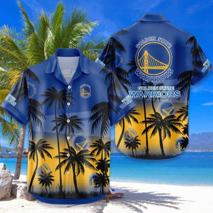 GSW Hawaiian Shirt Coconut Tree