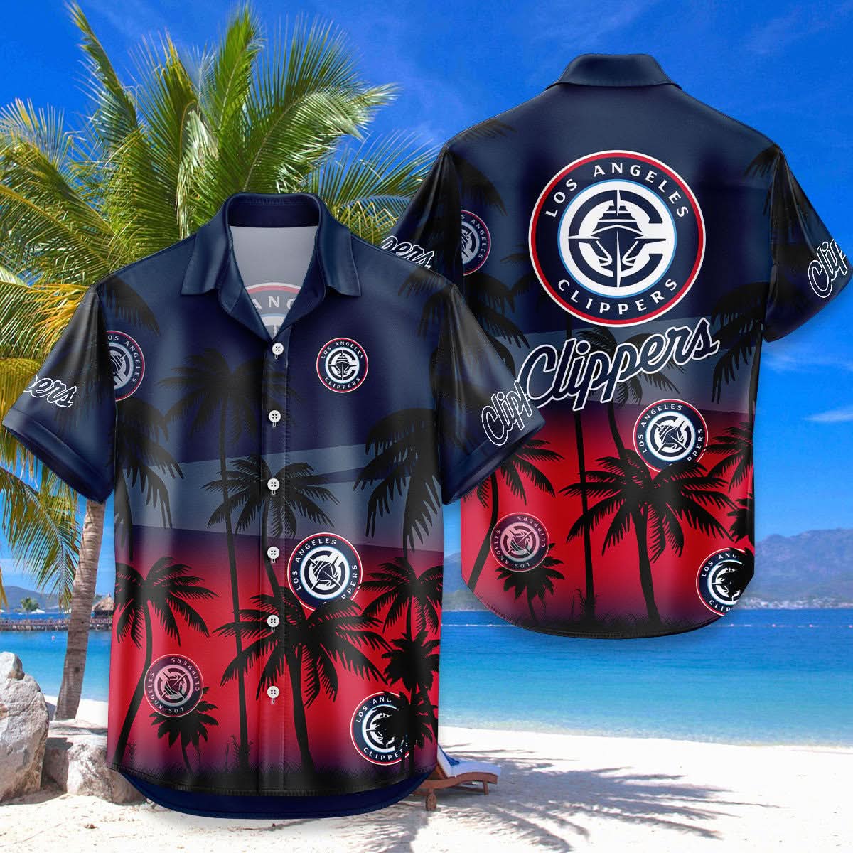Los Angeles Clippers Hawaiian Shirt Coconut Tree