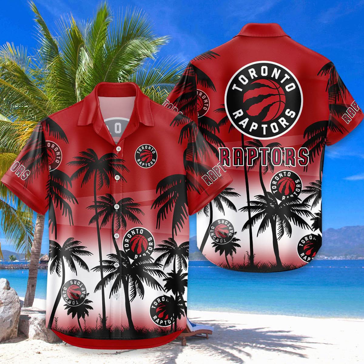 Toronto Raptors Hawaiian Shirt Coconut Tree