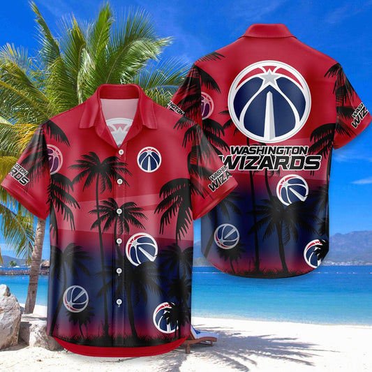 Washington Wizards Hawaiian Shirt Coconut Tree