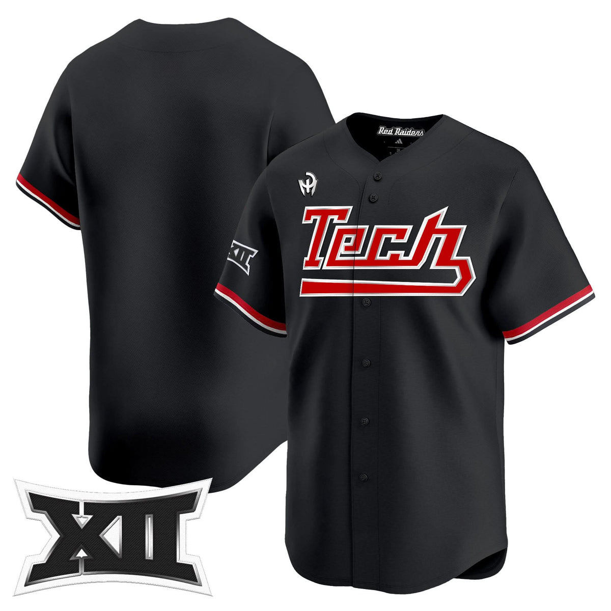 Texas Tech Red Raiders 2025 Big 12 XII Patch Vapor Premier Limited Jersey - All Stitched