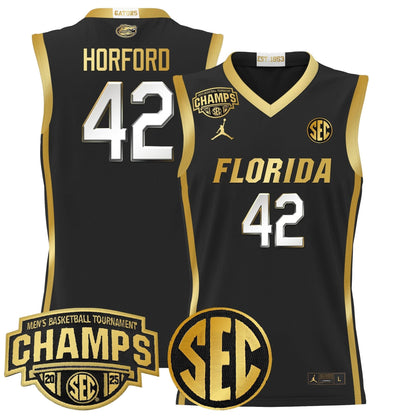 Men's Florida Gators 2025 SEC Conference Tournament Champions Basketball Jersey - All Stitched