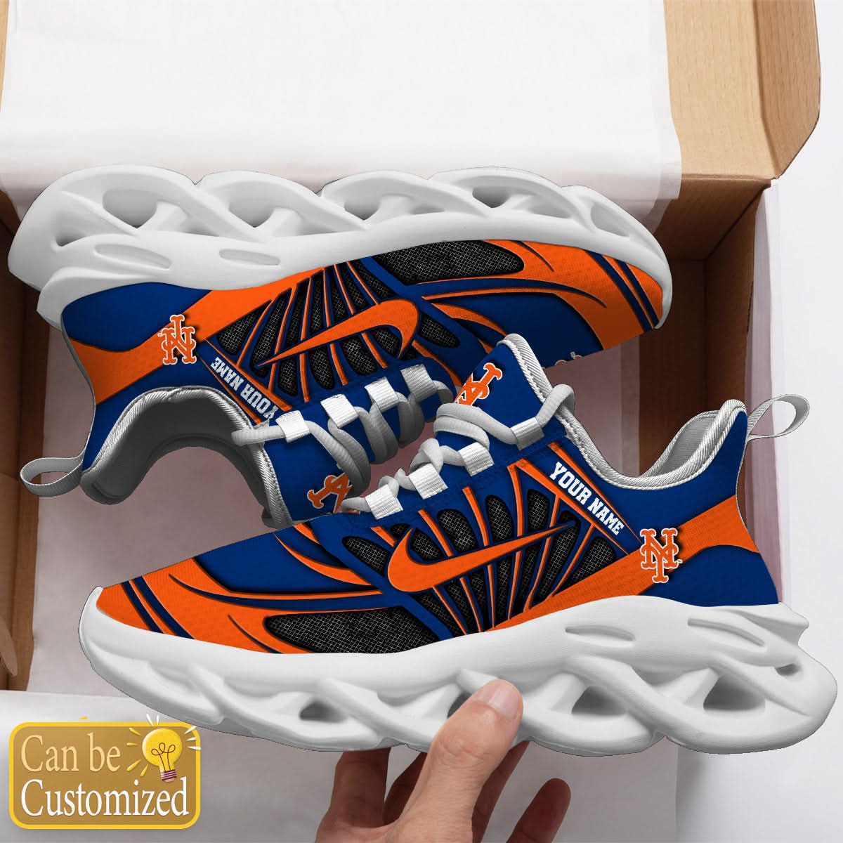 New York Mets Max Soul Sneakers Personalized