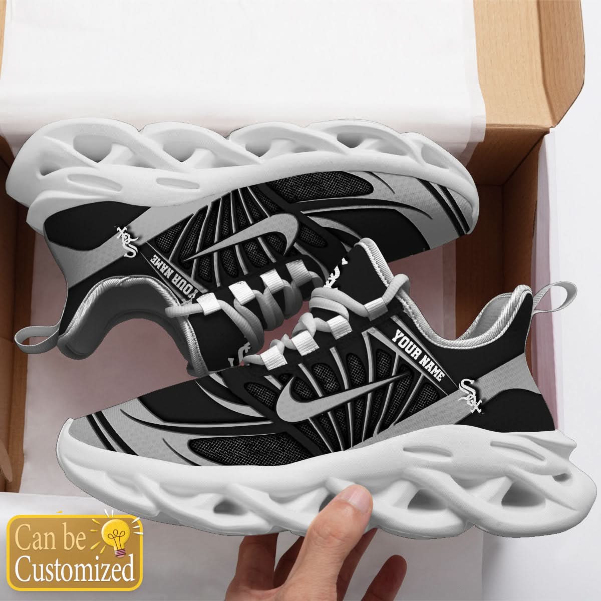 Chicago White Sox Max Soul Sneakers Personalized