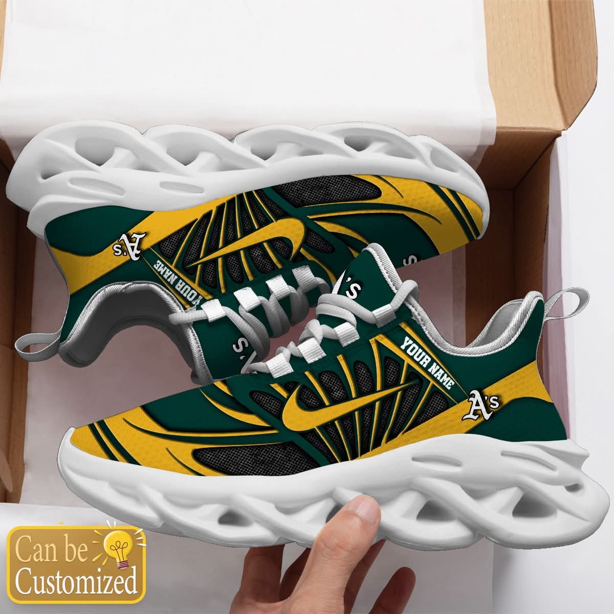 Oakland Athletics Max Soul Sneakers Personalized