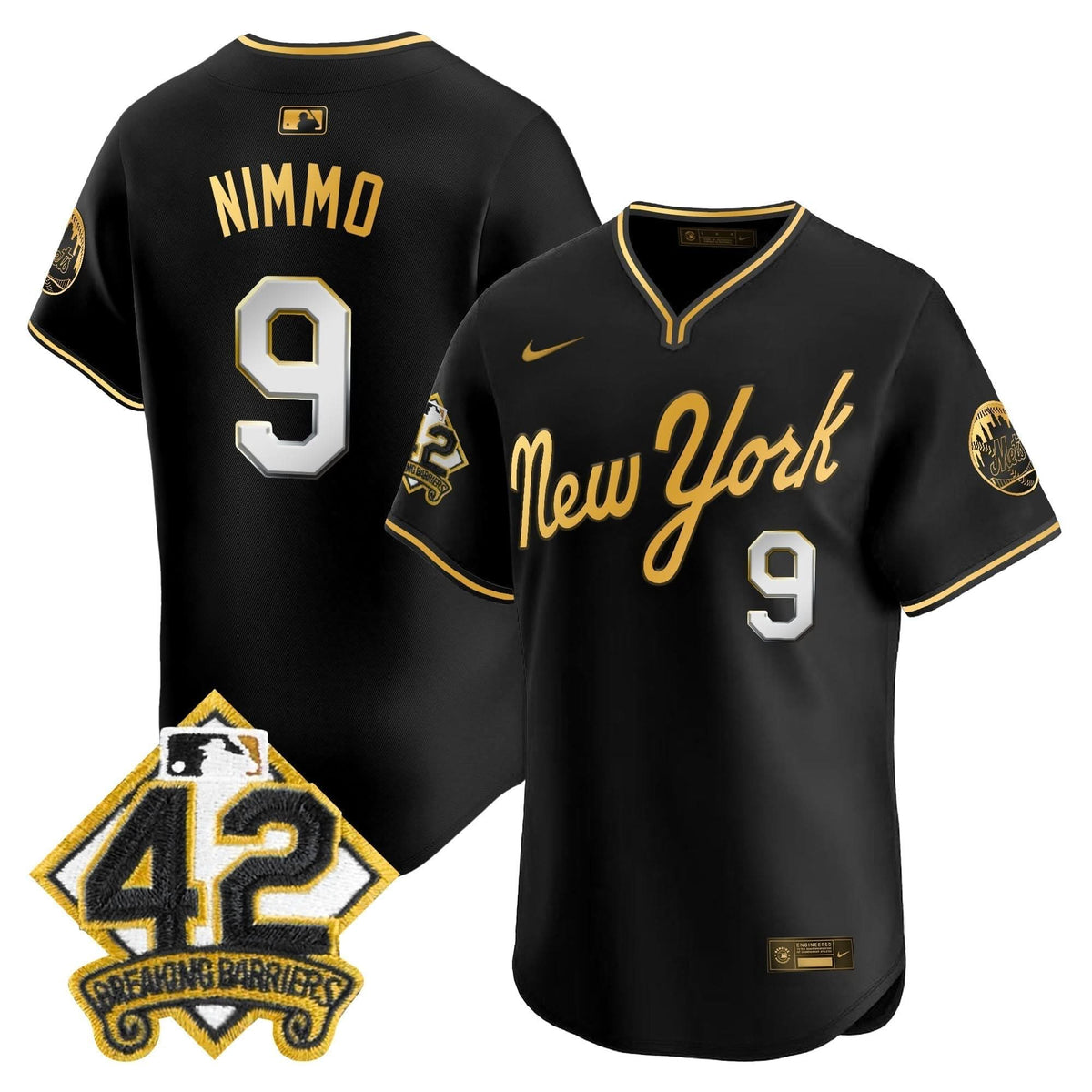 Men's New York Mets 2025 Jackie Robinson Patch Road Alternate Jersey – All Stitched