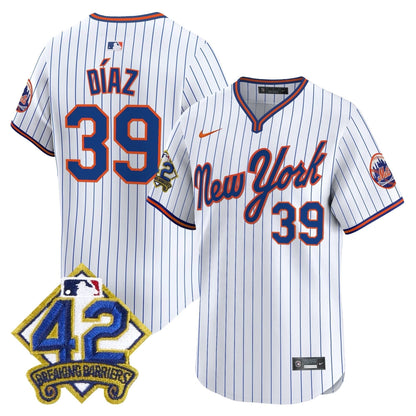 Men's New York Mets 2025 Jackie Robinson Patch Road Alternate Jersey – All Stitched