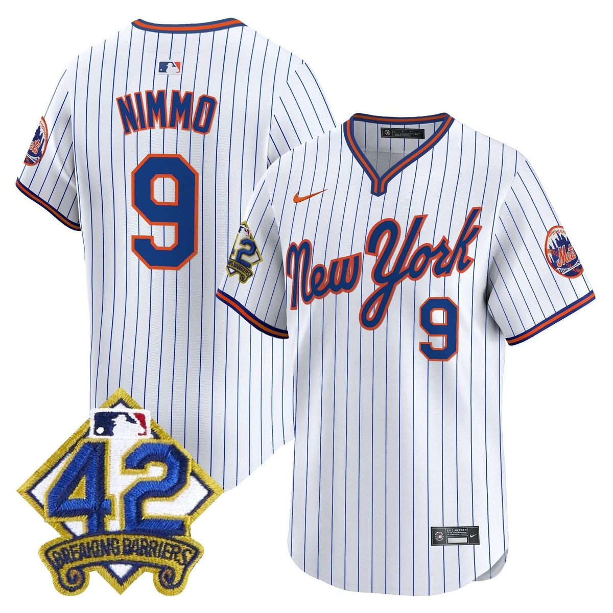 Men's New York Mets 2025 Jackie Robinson Patch Road Alternate Jersey – All Stitched