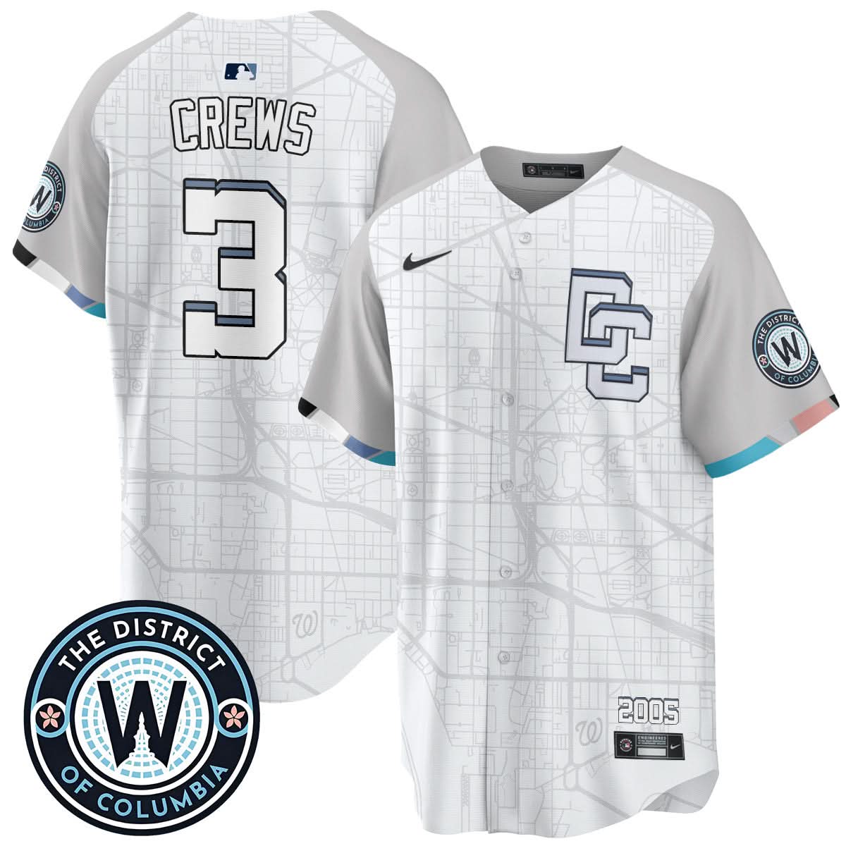 Men's Washington Nationals 2025 City Connect Limited Jersey - All Stitched