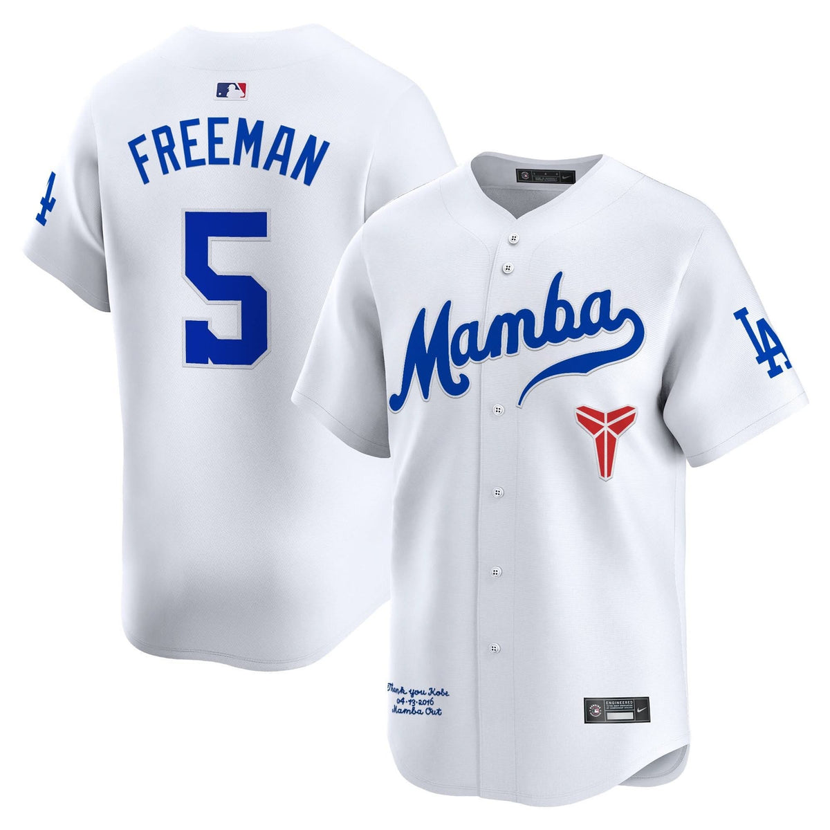 Men's Dodgers Kobe Bryant Mamba Vapor Premier Limited Jersey - All Stitched
