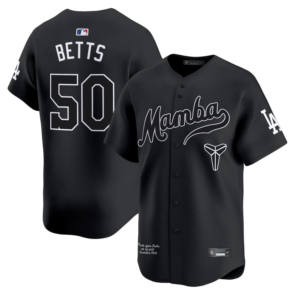 Men's Dodgers Kobe Bryant Mamba Vapor Premier Limited Jersey - All Stitched