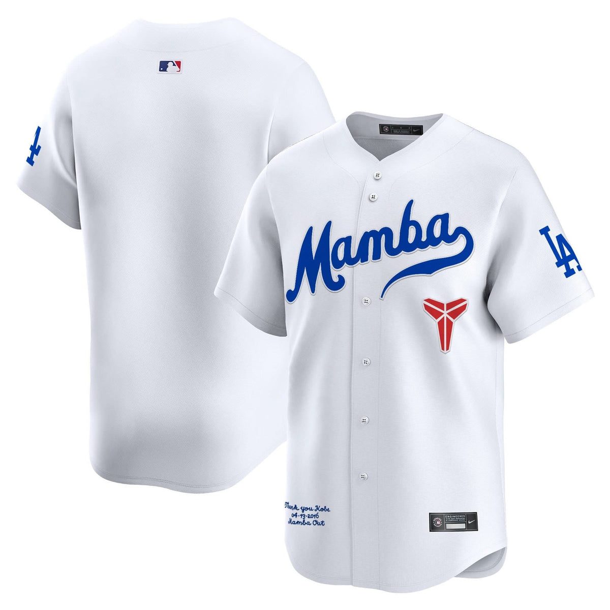 Men's Dodgers Kobe Bryant Mamba Vapor Premier Limited Jersey - All Stitched