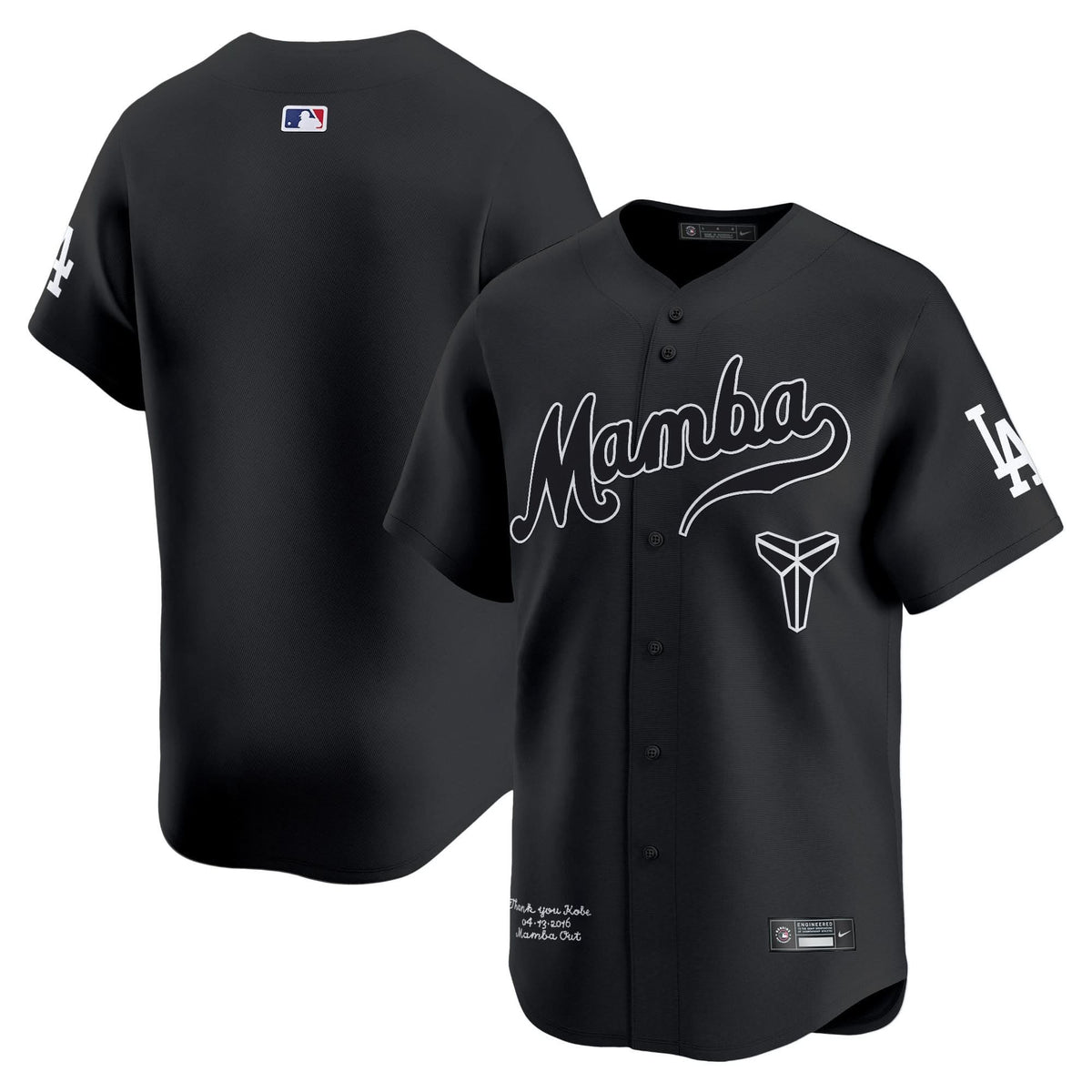 Men's Dodgers Kobe Bryant Mamba Vapor Premier Limited Jersey - All Stitched