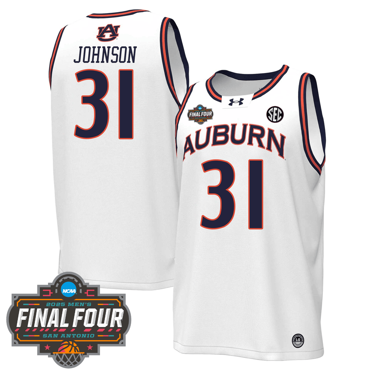 Auburn Tigers Men's Basketball 24/25 Jersey - Final Four Patch