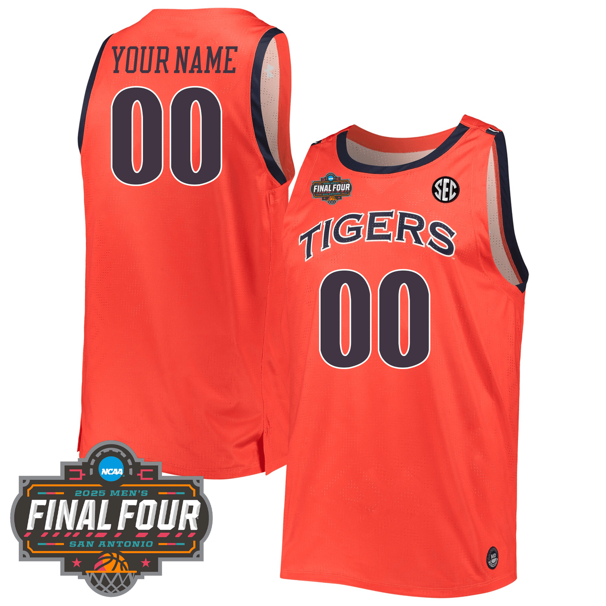 Auburn Tigers Men's Basketball 24/25 Jersey - Final Four Patch