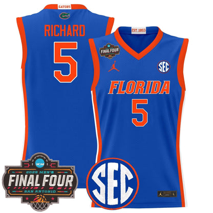 Men's Florida Gators 2025 Final Four Patch Basketball Jersey - All Stitched