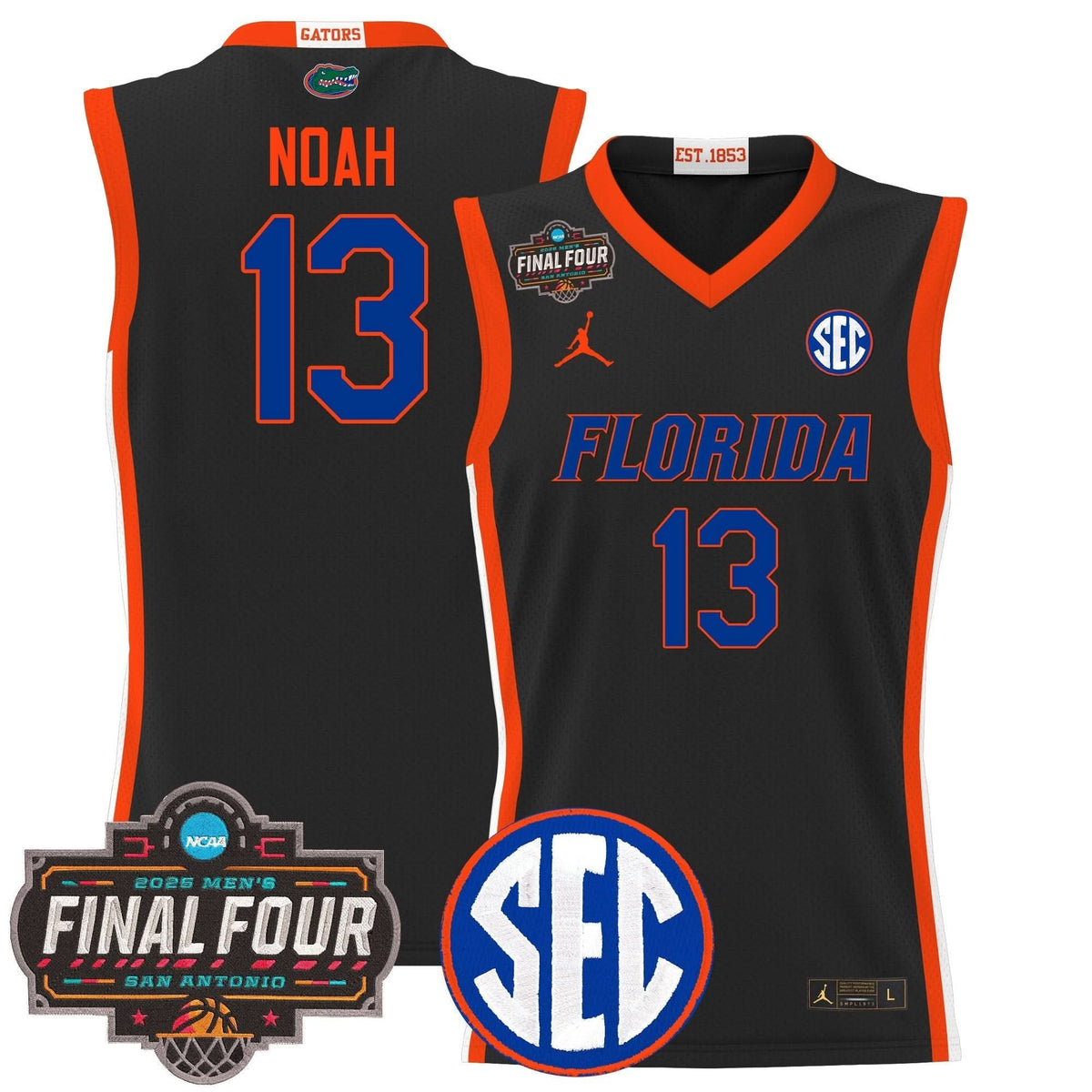 Men's Florida Gators 2025 Final Four Patch Basketball Jersey - All Stitched