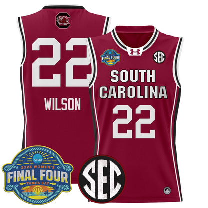 Men's Size - South Carolina Gamecocks 2025 Sec Women's Final Four Patch Lightweight Basketball Jersey - All Stitched