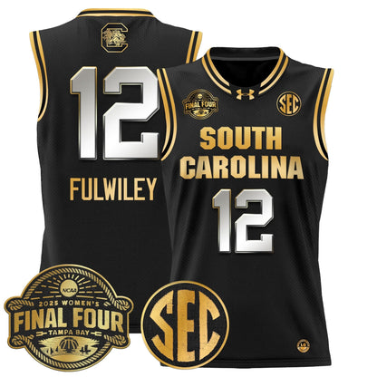 Men's Size - South Carolina Gamecocks 2025 Sec Women's Final Four Patch Lightweight Basketball Jersey - All Stitched