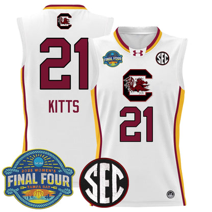 Men's Size - South Carolina Gamecocks 2025 Sec Women's Final Four Patch Lightweight Basketball Jersey - All Stitched