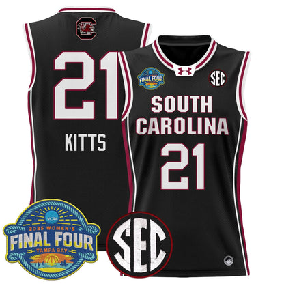 Men's Size - South Carolina Gamecocks 2025 Sec Women's Final Four Patch Lightweight Basketball Jersey - All Stitched