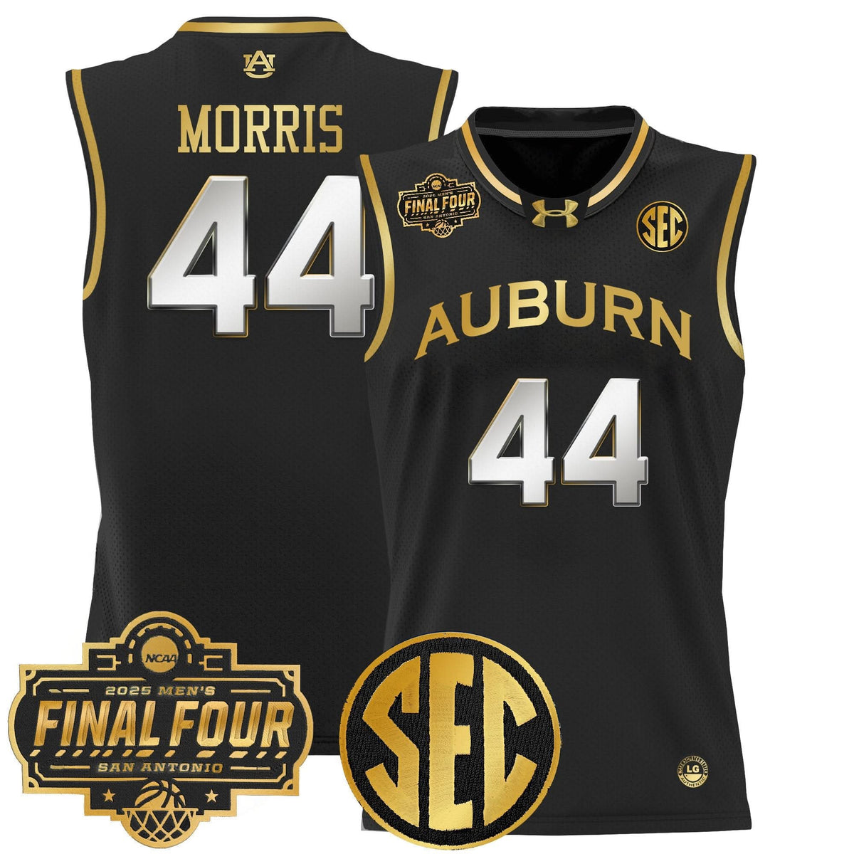 Men's Auburn Tigers 2025 Final Four Patch Lightweight Basketball Jersey - All Stitched