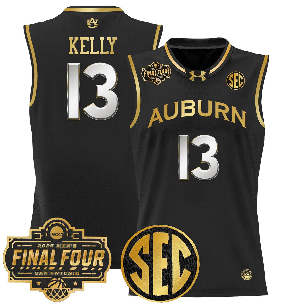 Men's Auburn Tigers 2025 Final Four Patch Lightweight Basketball Jersey - All Stitched
