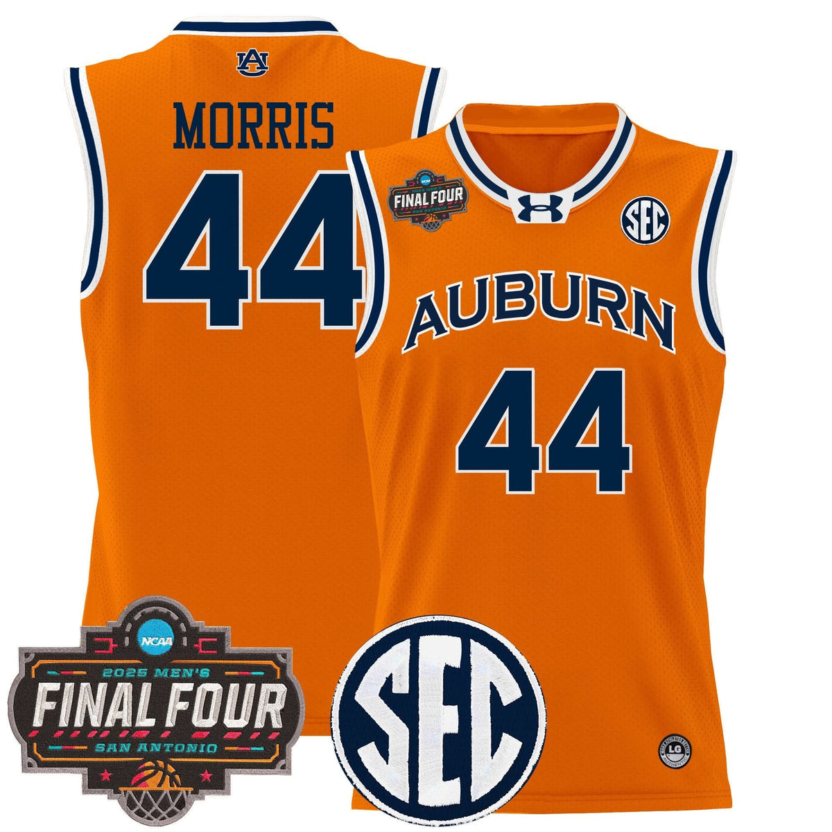 Men's Auburn Tigers 2025 Final Four Patch Lightweight Basketball Jersey - All Stitched