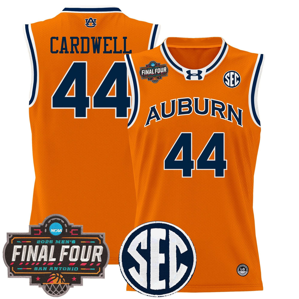 Men's Auburn Tigers 2025 Final Four Patch Lightweight Basketball Jersey - All Stitched