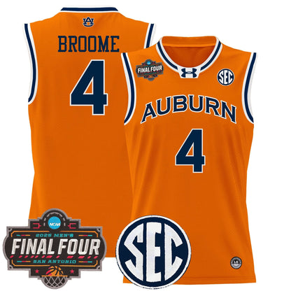 Men's Auburn Tigers 2025 Final Four Patch Lightweight Basketball Jersey - All Stitched