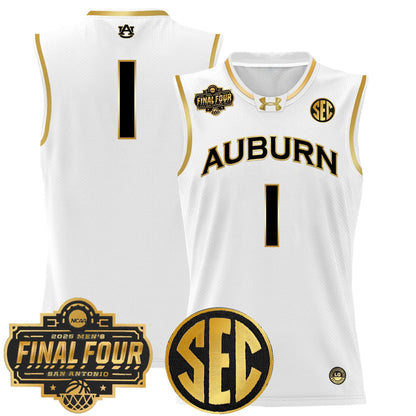 Men's Auburn Tigers 2025 Final Four Patch Lightweight Basketball Jersey - All Stitched