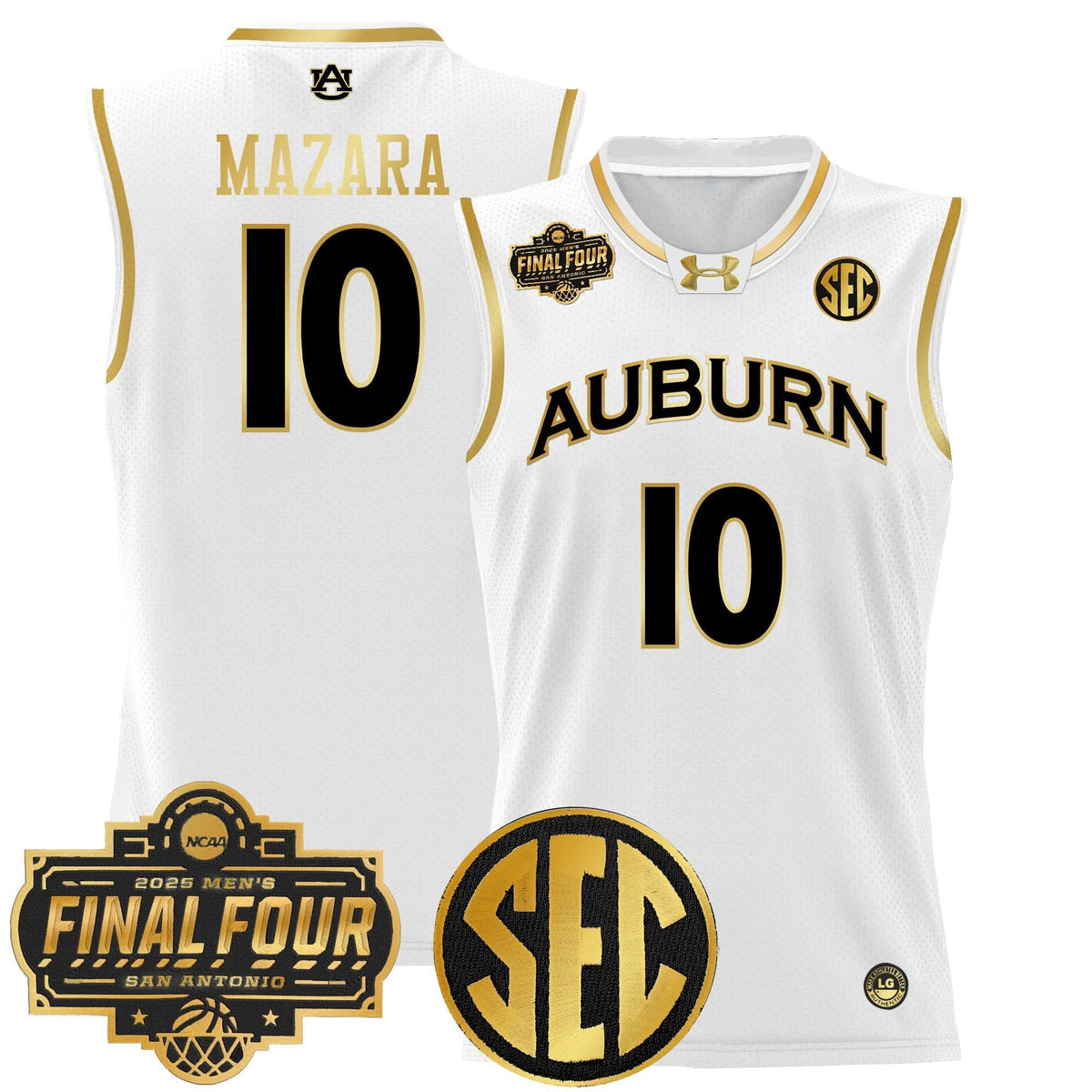 Men's Auburn Tigers 2025 Final Four Patch Lightweight Basketball Jersey - All Stitched