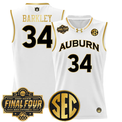 Men's Auburn Tigers 2025 Final Four Patch Lightweight Basketball Jersey - All Stitched